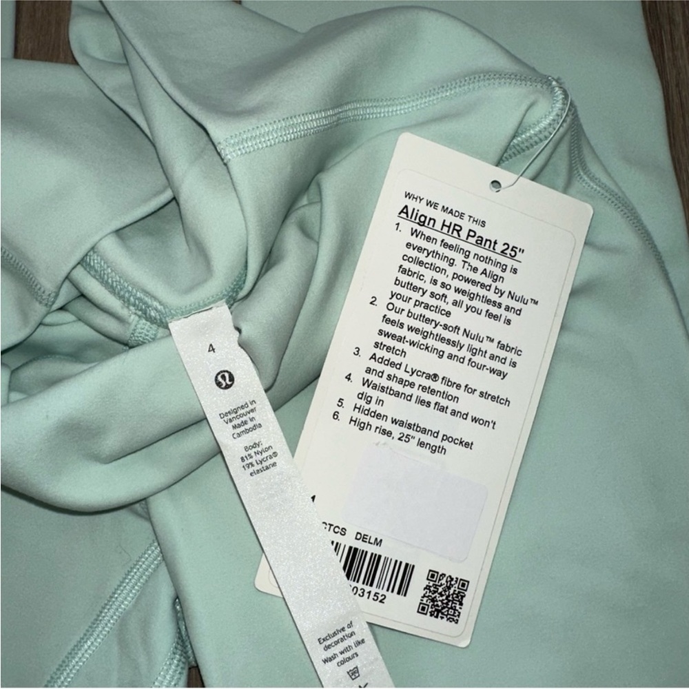 Align High-Rise Pant 25” - Delicate Mint - Picture 3 of 4